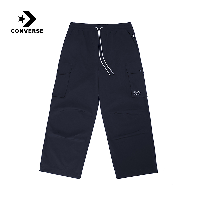 Converse匡威秋新款男女梭织长裤大口袋休闲直筒运动裤UCH891-695