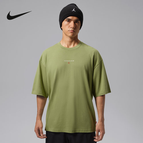 NIKE耐克男子短袖上衣夏季Jordan篮球运动宽松棉质T恤IO0035-334
