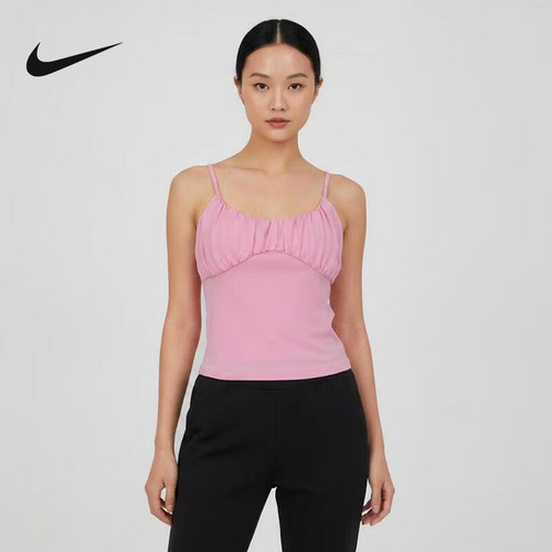 NIKE耐克秋女子 One Fitted 速干芭蕾风运动休闲背心 IU1420-621