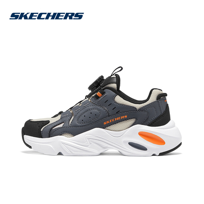 Skechers斯凯奇冬新款网面简约舒适时尚男童休闲鞋 405329L/CCBK