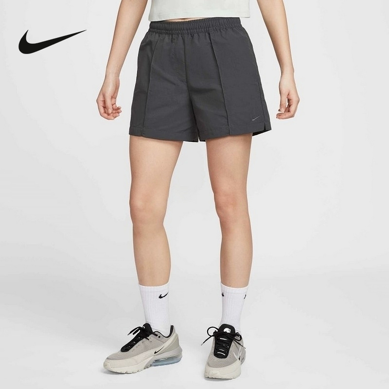 Nike耐克女子中腰短裤夏季新款刺绣小勾热裤梭织运动裤FV6623-060