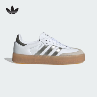 adidas阿迪达斯三叶草女SAMBA经典厚底运动德训小白鞋T头鞋JS3943