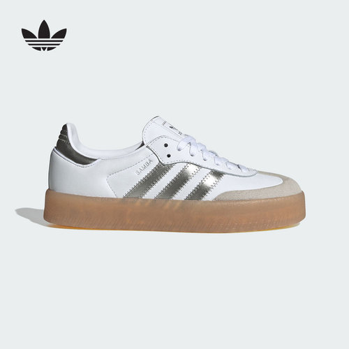 adidas阿迪达斯三叶草女SAMBA经典厚底运动德训小白鞋T头鞋JS3943