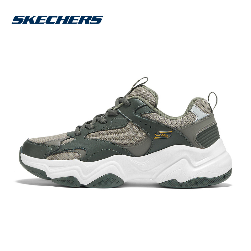 Skechers斯凯奇男鞋2025秋季新款厚底运动休闲鞋老爹鞋118330-OLV
