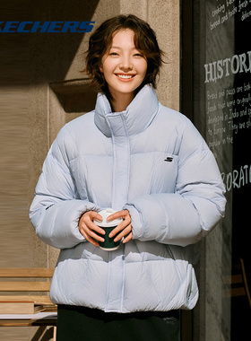 Skechers斯凯奇运动羽绒服保暖男女防泼水立领外套 P425U031
