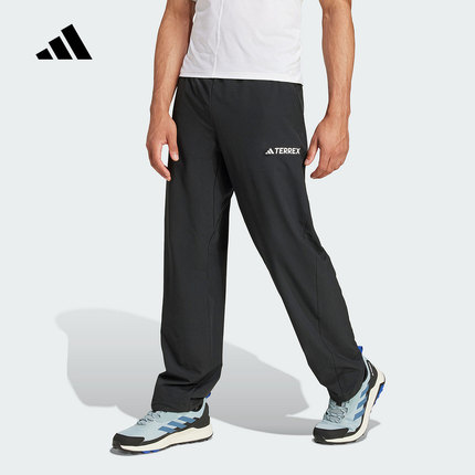 adidas阿迪达斯户外登山运动裤2025夏男TERREX梭织休闲长裤JF3709