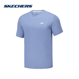 P225M021 凉感舒适男运动衫 02N8 2025夏新款 SKECHERS斯凯奇短袖