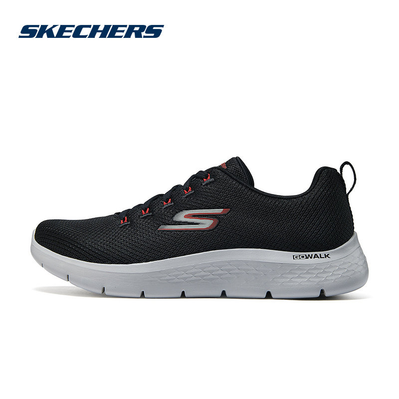 Skechers斯凯奇休闲运动鞋男士轻质舒适透气健步鞋 216507/BKRD