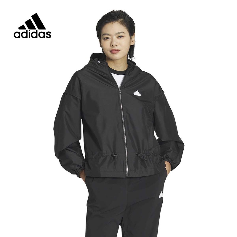 Adidas阿迪达斯女装2025春季新款宽松运动休闲连帽夹克外套IM8813