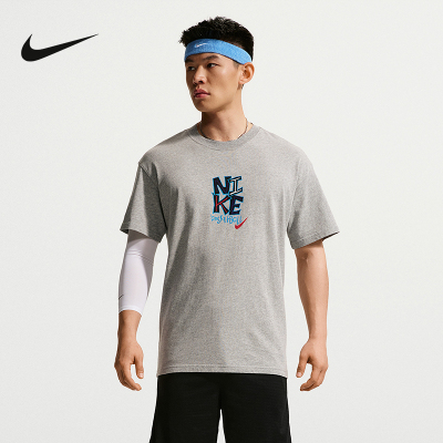 NIKE耐克男短袖夏季图案印花宽松透气篮球休闲运动T恤 IM5043-063