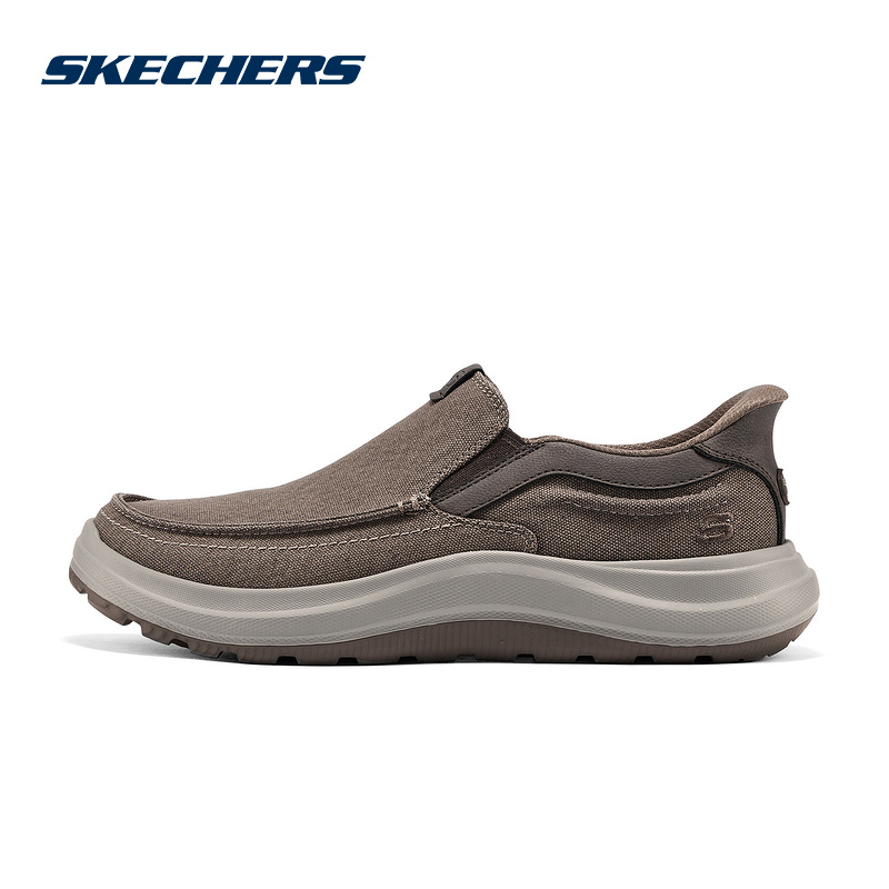 Skechers斯凯奇冬季新款健步鞋一脚蹬男子运动休闲鞋 205604/BRN