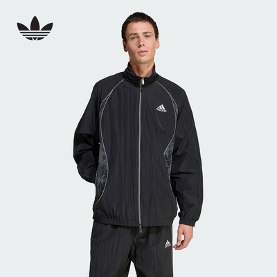 阿迪达斯三叶草漏斗领夹克秋男