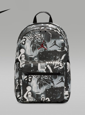 NIKE耐克双肩包男包女包Jordan图案印花运动包学生书包II6449-011