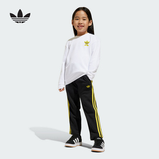 Adidas阿迪达斯男小童三叶草休闲舒适CREW 套服JD0431 SET运动长袖