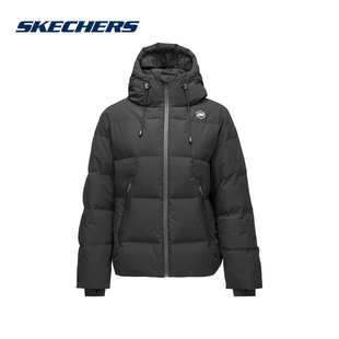 Skechers斯凯奇2024冬女连帽短羽绒服保暖外套 P424W005-0018