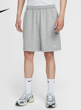 Nike耐克男子短裤夏新款宽松透气刺绣运动裤灰色五分裤IM3397-063