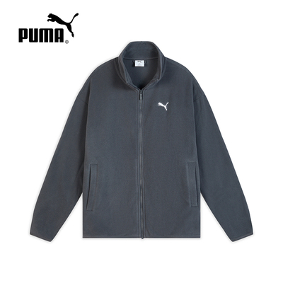 PUMA彪马冬季新款男士宽松摇粒绒休闲运动夹克立领外套686093-77