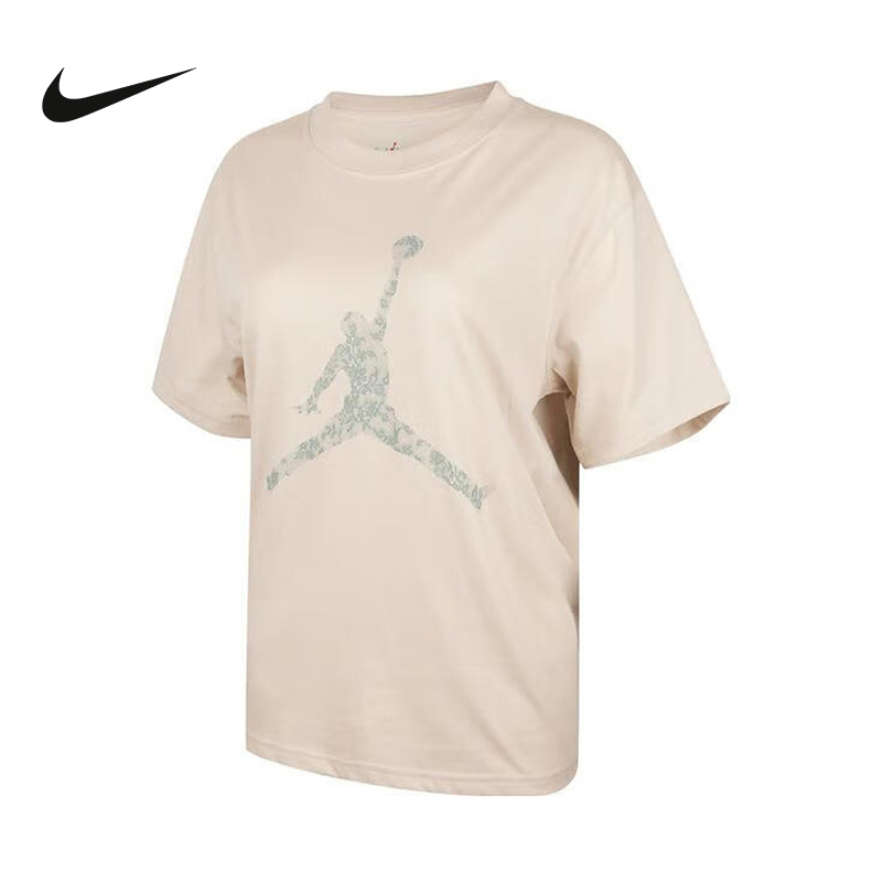Nike耐克短袖女夏季Jordan 23图案印花宽松透气运动T恤HV0199-104