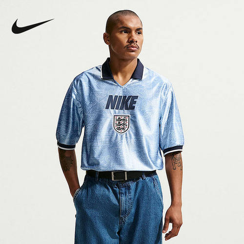 NIKE耐克英格兰队男子短袖足球上衣DRI-FIT速干翻领T恤IH1866-486