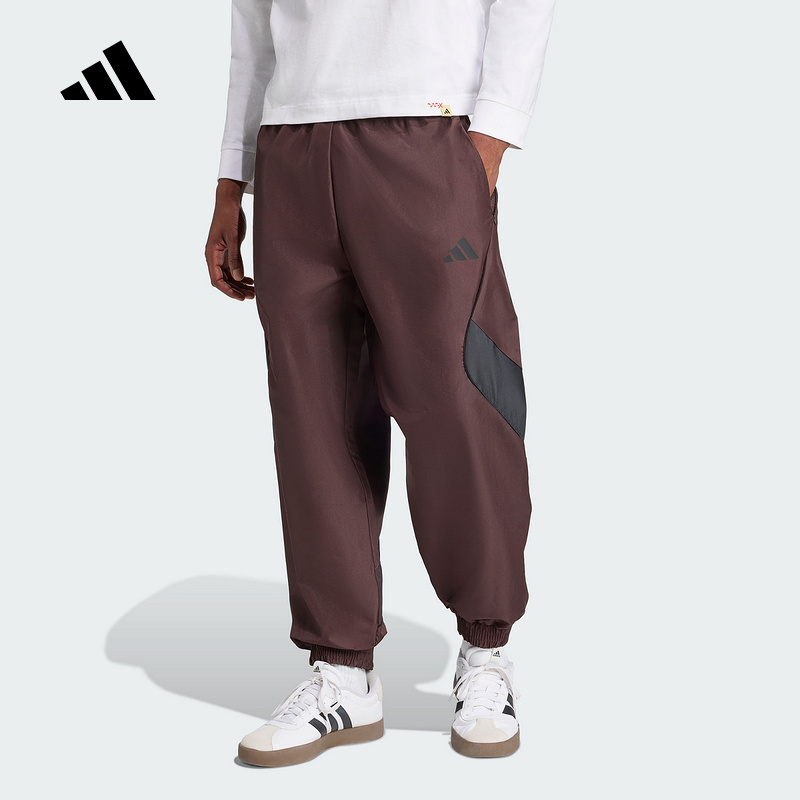 adidas阿迪达斯秋季新款男子网球风梭织宽松运动休闲长裤  KB5236
