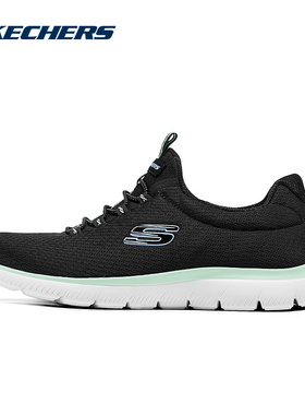 Skechers斯凯奇女鞋一脚蹬运动休闲鞋厚底增高健步鞋 150268/BKMT