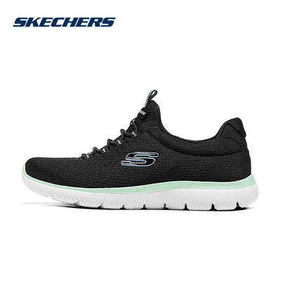 Skechers斯凯奇女鞋一脚蹬运动休闲鞋厚底增高健步鞋 150268/BKMT