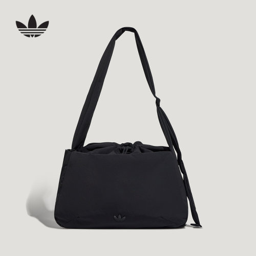 adidas阿迪达斯三叶草斜挎包抽绳收口手提包秋中性单肩包 LE1602