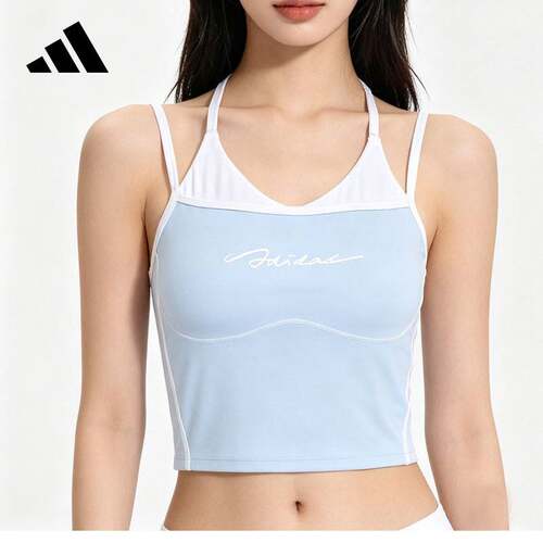 adidas阿迪达斯凉感美背一体杯带胸垫训练健身服女双层背心LF0063