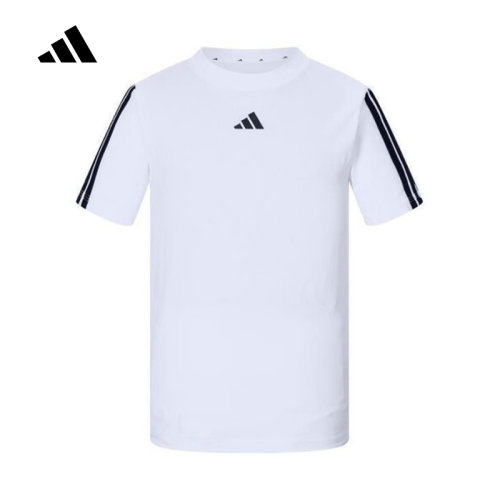 adidas阿迪达斯夏季男大童休闲运动短袖简约百搭圆领上衣 JD6488