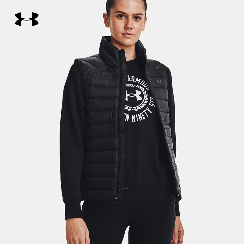 UA安德玛羽绒服女冬季新款Storm Armour运动马甲1372647-001