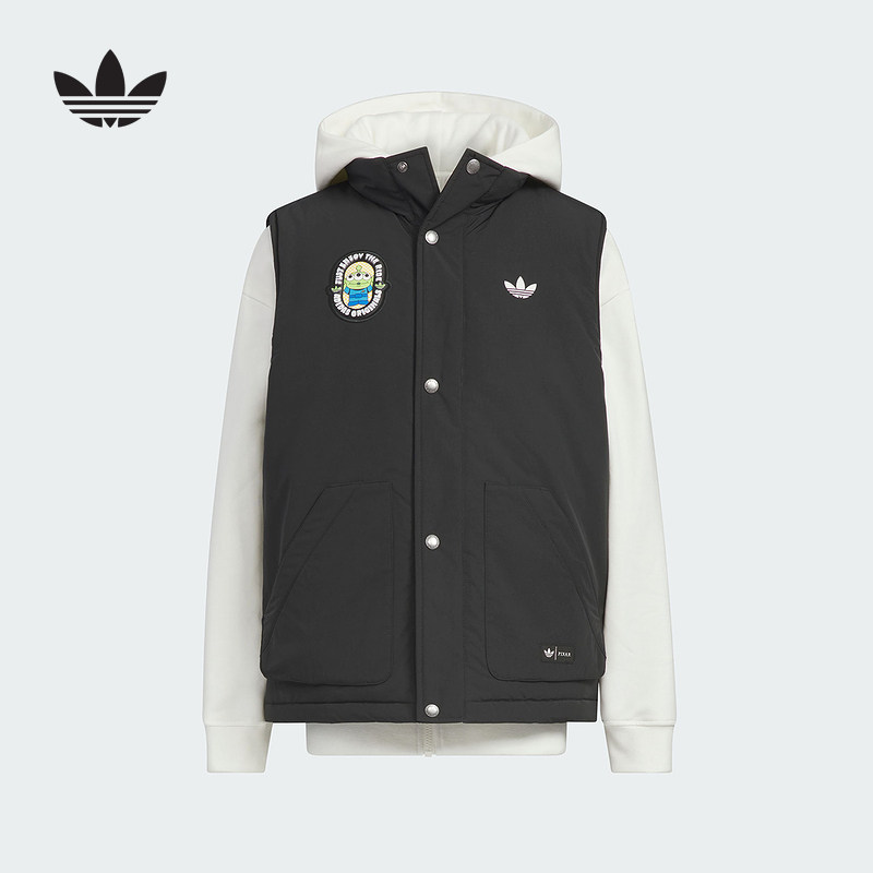 阿迪达斯迪士尼玩具总动员联名款童保暖棉马甲夹克两件套 KB5144