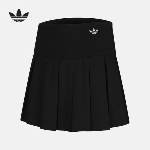 adidas阿迪达斯三叶草百褶裙2026夏女运动短裙休闲半身裙 KG8257