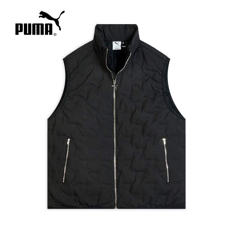 PUMA彪马冬季新款男子保暖马甲轻便休闲运动羽绒服背心635758-01