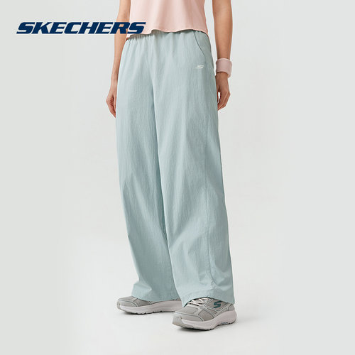 Skechers斯凯奇2026夏女子梭织长裤直筒宽松休闲运动裤 P226W028