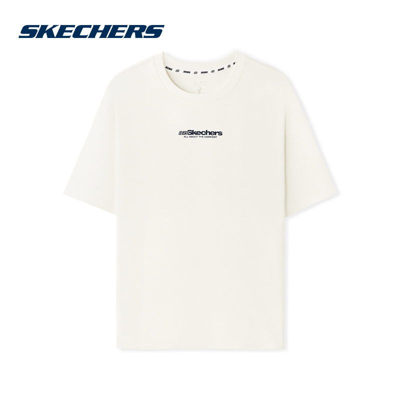 Skechers斯凯奇男女款夏季时尚休闲百搭短袖T恤衫 L325U016/0074