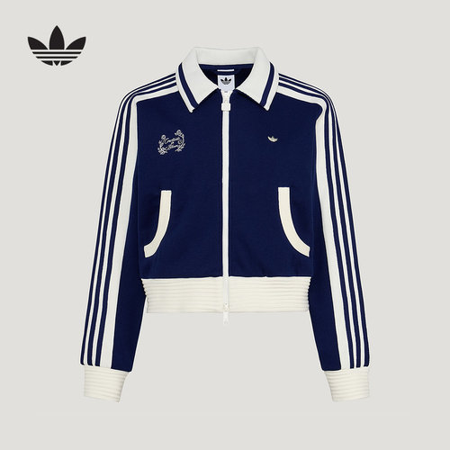 adidas阿迪达斯运动夹克早春薄外套TRACK TOP 女针织上衣 KY2150