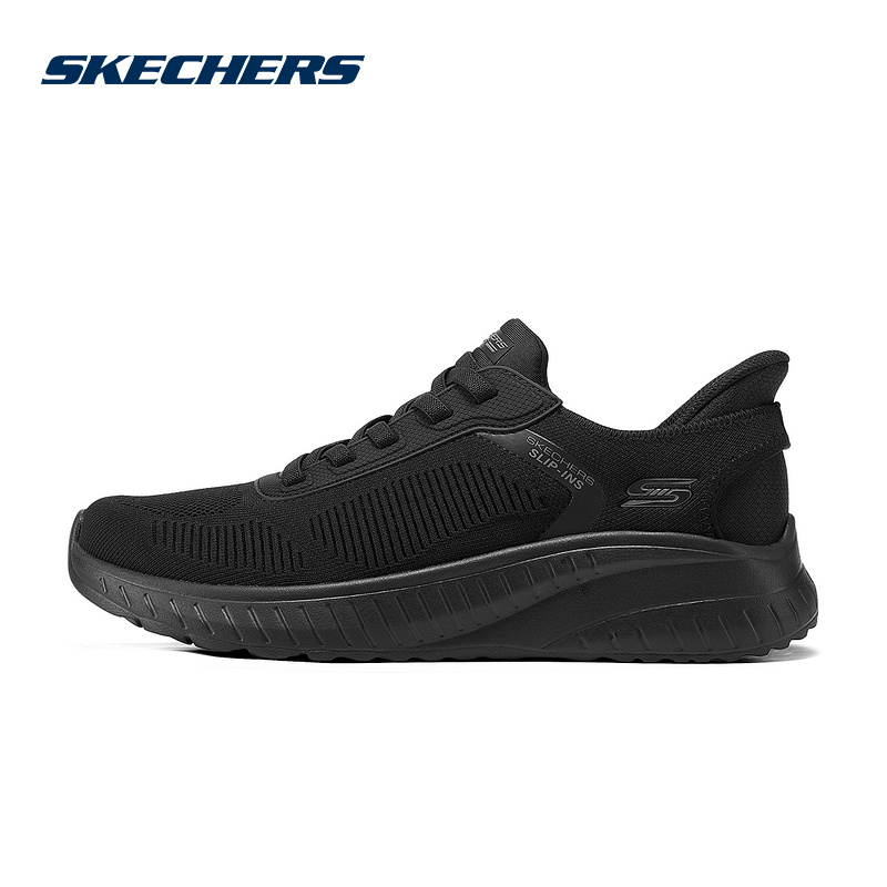 Skechers斯凯奇秋新款冬男士休闲运动鞋舒适透气闪穿鞋118312/BBK