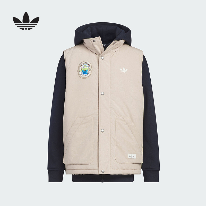 adidas阿迪达斯三叶草迪士尼联名款男大童马甲棉服两件套 KB5145
