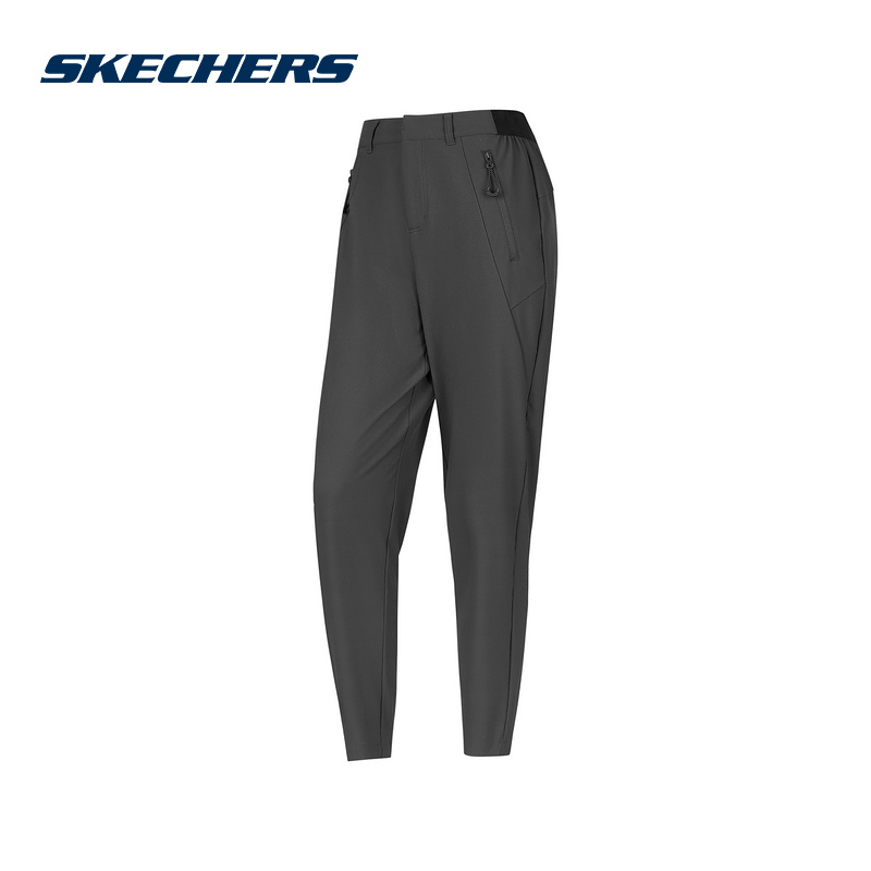Skechers斯凯奇春季新款女子舒适休闲宽松梭织长裤 P125W006-053B