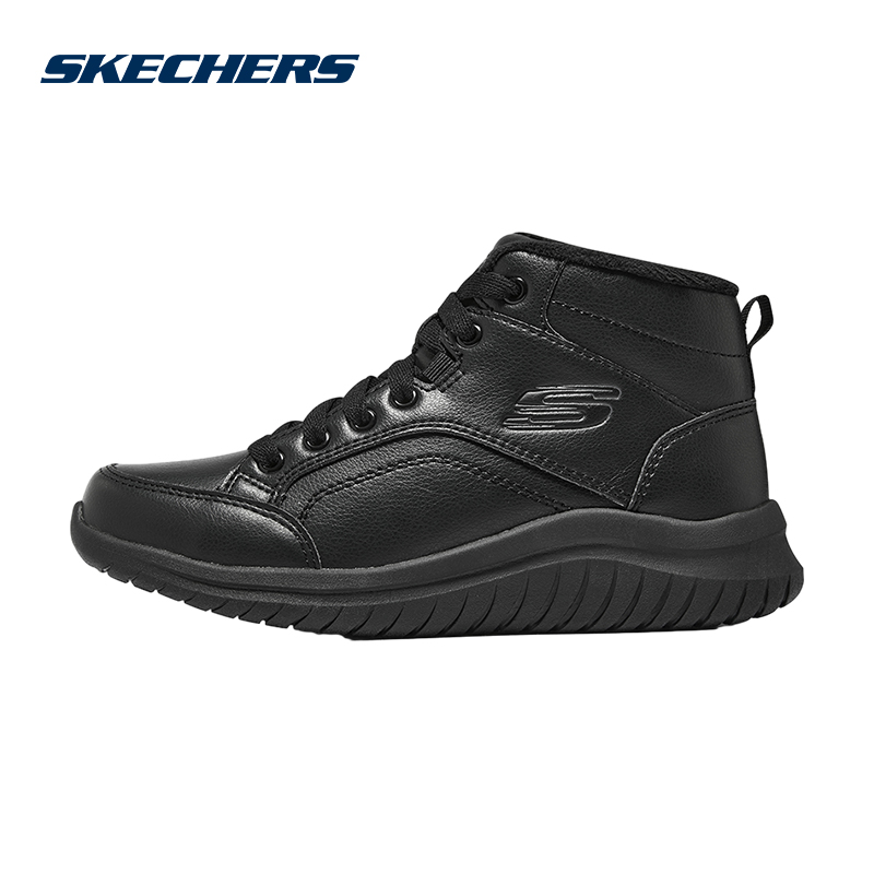 Skechers斯凯奇女子冬新款中帮舒适日常休闲保暖短绒靴167975/BBK