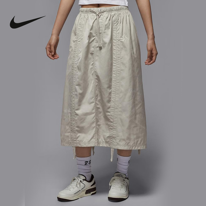 Nike耐克Jordan女子新款休闲透气宽松开衩运动半身裙 HQ9188-104