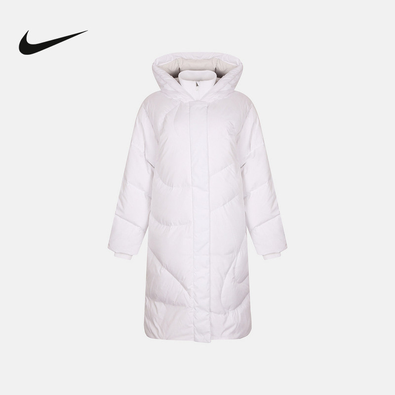 NIKE耐克中长款羽绒服女士保暖舒适休闲运动外套冬季 IO9640-100