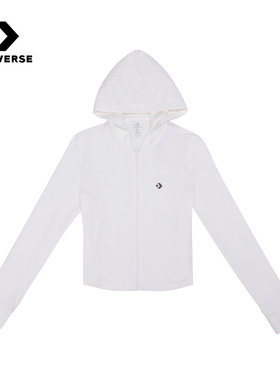 Converse匡威2026春女休闲运动上衣连帽短款修身外套 WCJ428-W2Y