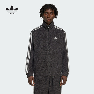 KS5275 外套 adidas阿迪达斯三叶草夹克冬新款 男毛绒立领运动开衫