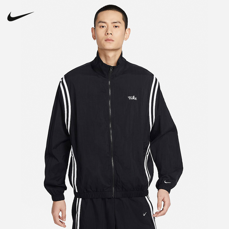 耐克男子2025夏新款训练健身透气立领运动休闲夹克外套FN2867-010