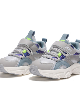 PONY波尼男童中大童老爹鞋魔术贴舒适缓震休闲运动鞋234K1MD59GR