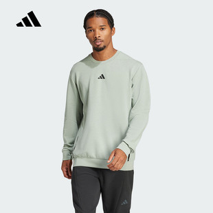 JI8166 男子运动休闲卫衣圆领套头衫 adidas阿迪达斯2025春季 新款