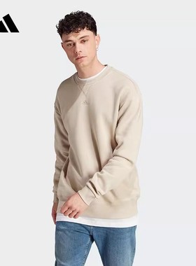 adidas阿迪达斯卫衣男子冬新款宽松圆领长袖休闲运动套头衫IP8351