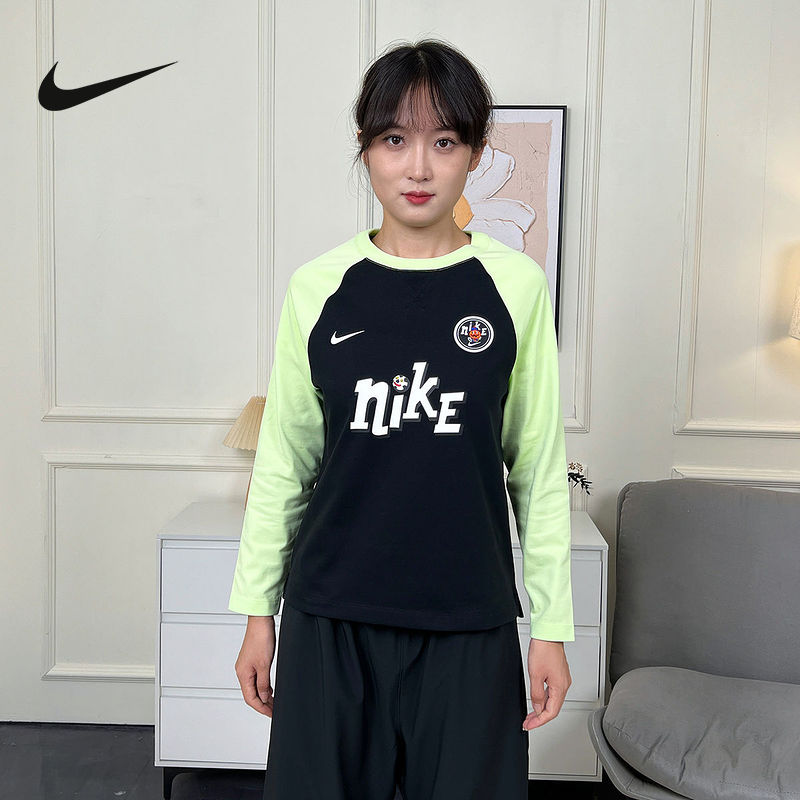NIKE耐克大童宽松卫衣冬季男童休闲印花长袖运动套头衫IO0098-010