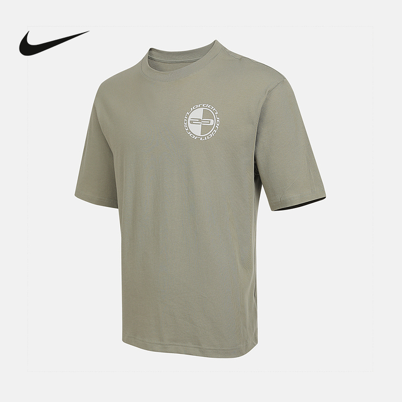 NIKE耐克短袖男夏新款Jordan图案印花透气圆领运动T恤HQ8945-238